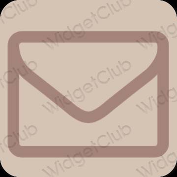 Estetický béžový Mail ikony aplikací