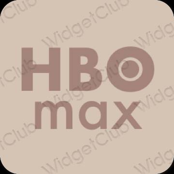 Æstetisk beige HBO MAX app ikoner