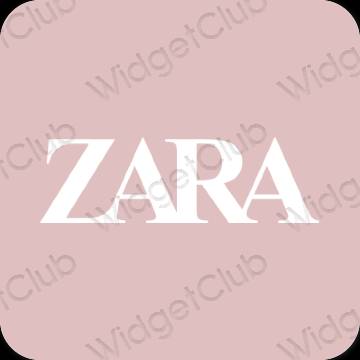 Αισθητικός ροζ ZARA εικονίδια εφαρμογών