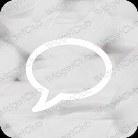 Естетски сива Messages иконе апликација