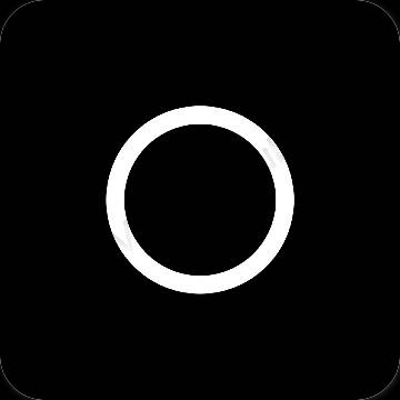 Естетски црн SODA иконе апликација