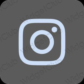 Estetický šedá Instagram ikony aplikací
