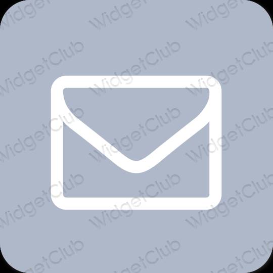 Естетичний фіолетовий Mail значки програм