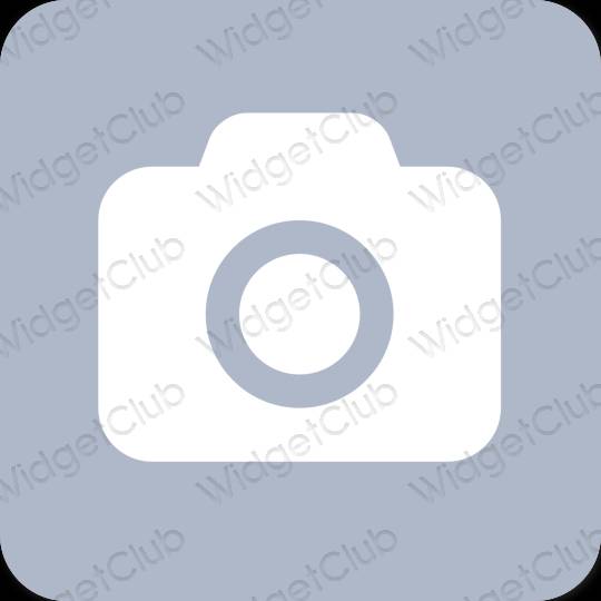 Estético roxo Camera ícones de aplicativos