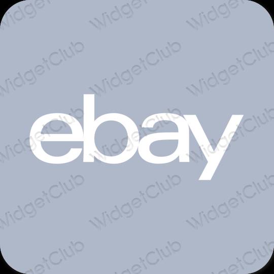 Aesthetic pastel blue eBay app icons