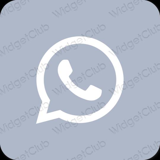 Αισθητικός παστέλ μπλε WhatsApp εικονίδια εφαρμογών