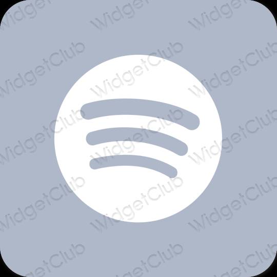 Estetické Fialová Spotify ikony aplikácií