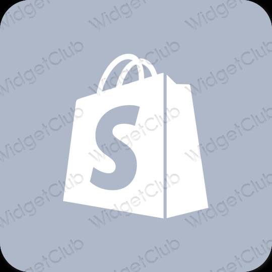 Estetik pastel mavi Shopify uygulama simgeleri