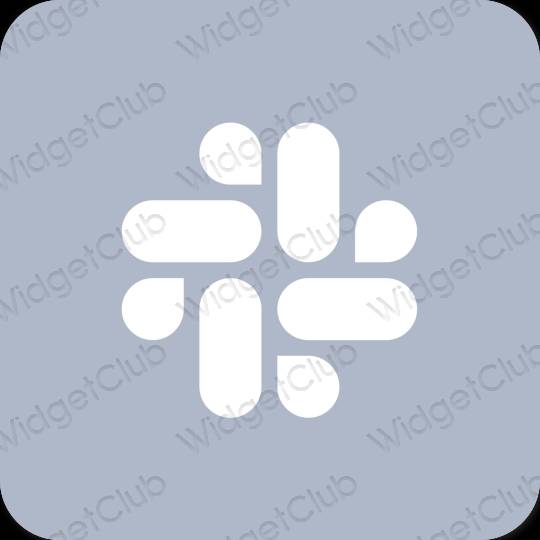 Ästhetisch pastellblau Slack App-Symbole