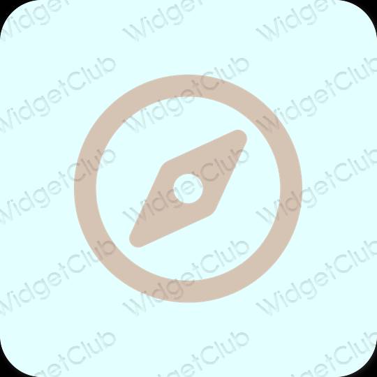 Estético roxo Safari ícones de aplicativos