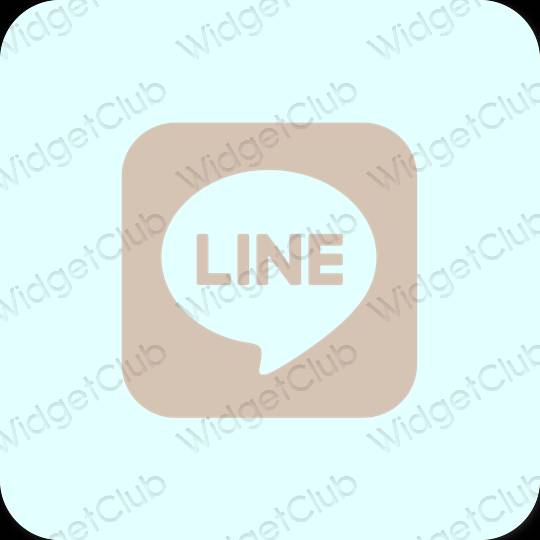 Estetyka fioletowy LINE ikony aplikacji