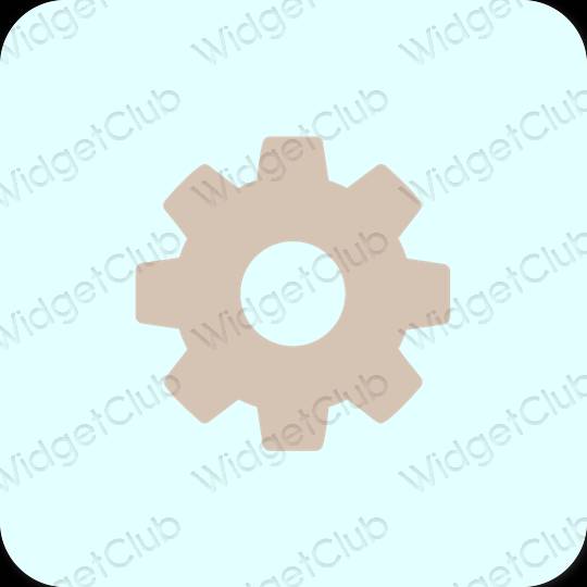 Estético roxo Settings ícones de aplicativos