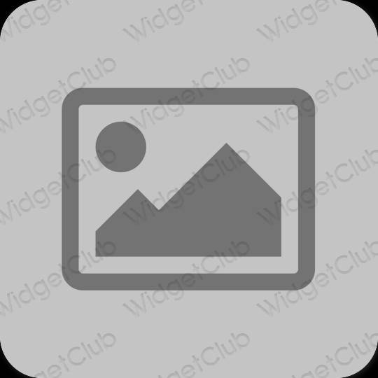 Æstetisk grå Photos app ikoner