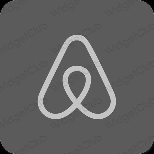 Stijlvol grijs Airbnb app-pictogrammen