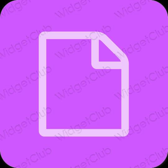 Estetické Fialová Notes ikony aplikácií