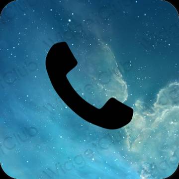 Estético negro Phone iconos de aplicaciones
