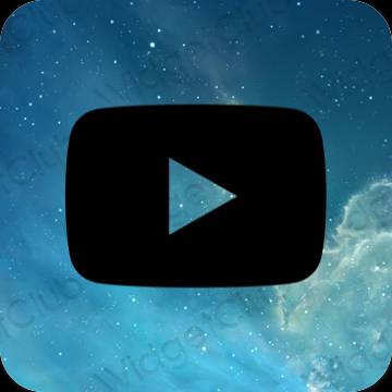 Aesthetic black Youtube app icons