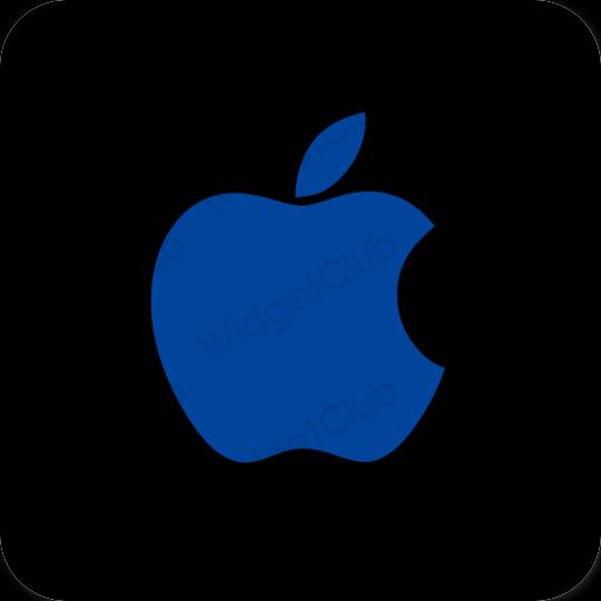 Estetico Nero Apple Store icone dell'app