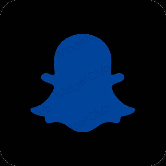 Estetisk svart snapchat app ikoner