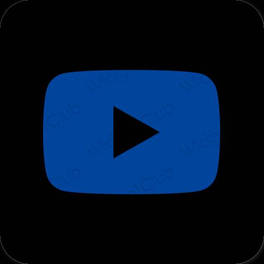 אֶסתֵטִי כָּחוֹל Youtube סמלי אפליקציה