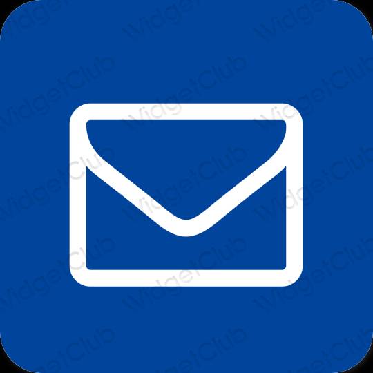 Αισθητικός μπλε Mail εικονίδια εφαρμογών