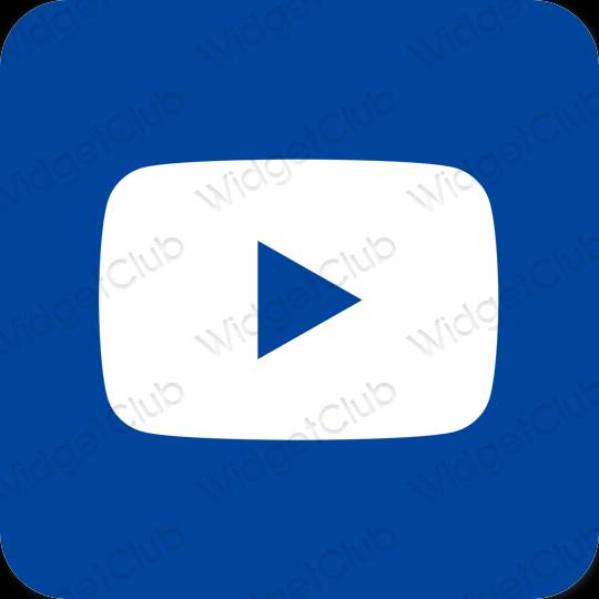 미적인 파란색 Youtube 앱 아이콘
