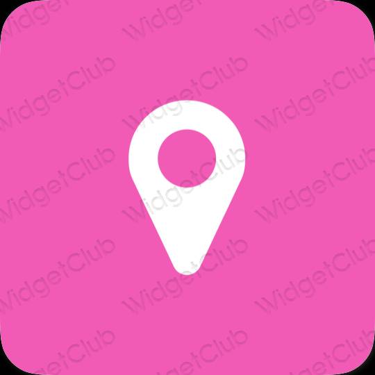 Thẩm mỹ màu tím Map biểu tượng ứng dụng