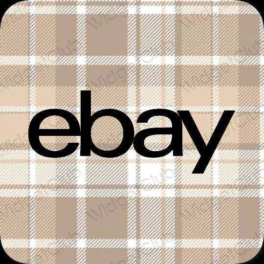 Aesthetic beige eBay app icons