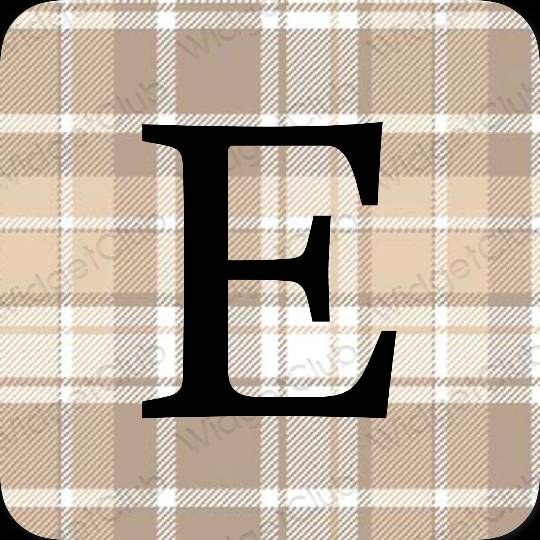 Aesthetic beige Etsy app icons