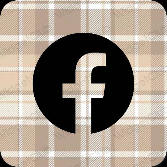Aesthetic black Facebook app icons