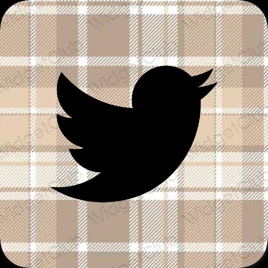 Aesthetic black Twitter app icons