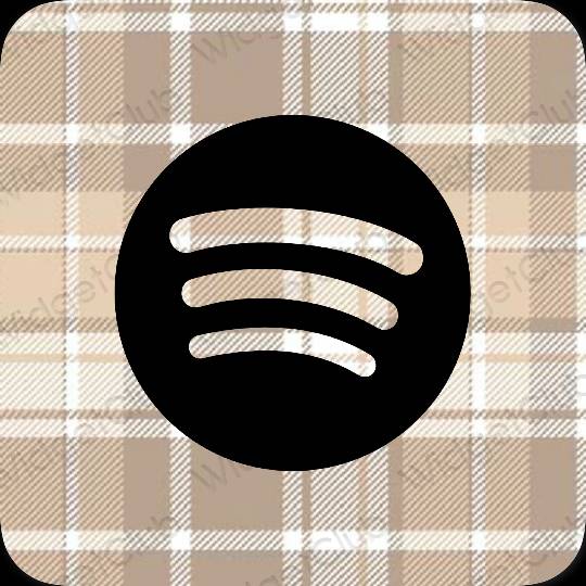 زیبایی شناسی سیاه Spotify آیکون های برنامه