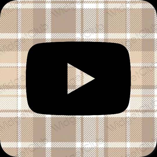 Aesthetic black Youtube app icons