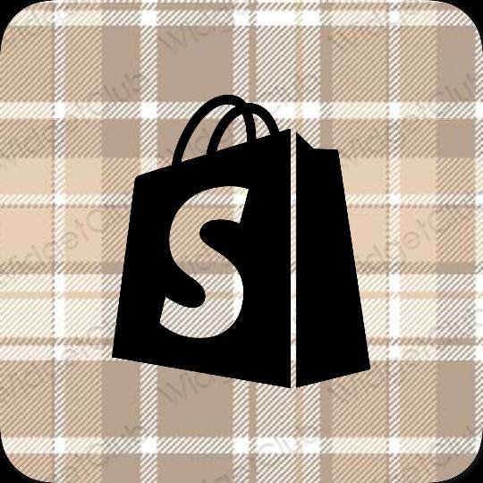Aesthetic black Shopify app icons