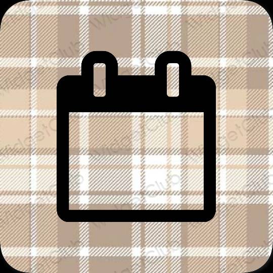 Aesthetic black Calendar app icons