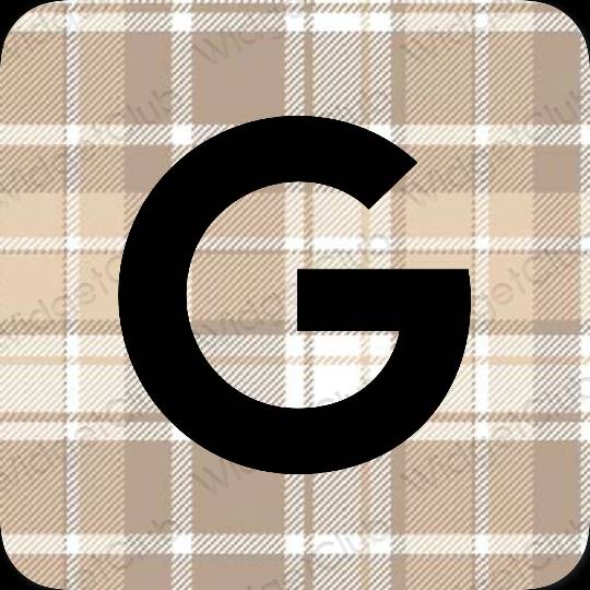 Ესთეტიური შავი Google აპლიკაციის ხატები