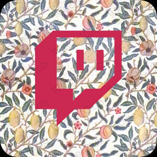 Aesthetic purple Twitch app icons