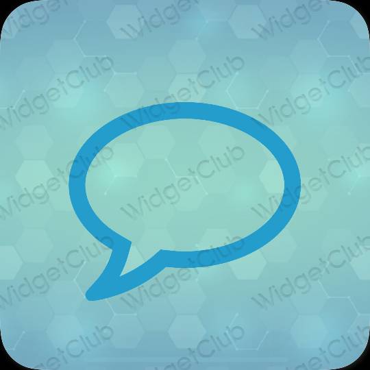 Aesthetic blue Messages app icons
