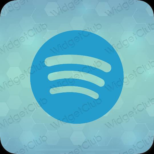 Aesthetic blue Spotify app icons