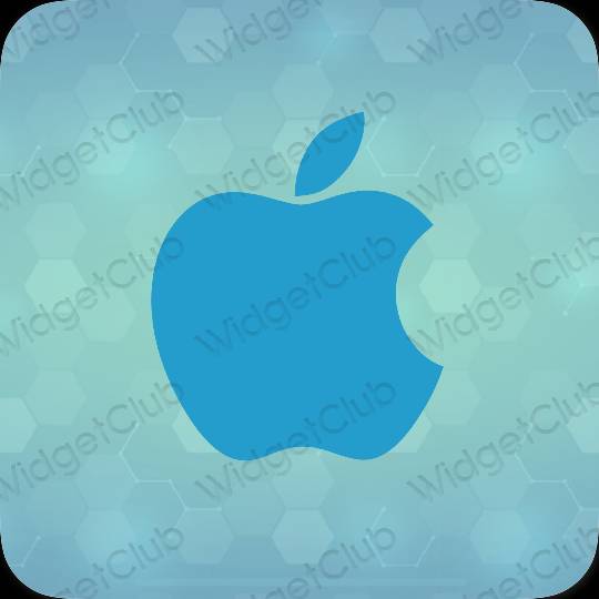 Aesthetic blue Apple Store app icons