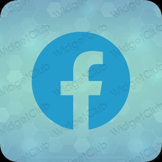 Aesthetic blue Facebook app icons