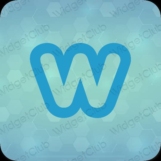 Гоо зүйн цэнхэр Weebly програмын дүрс