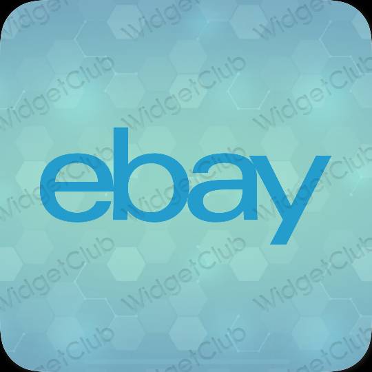 Estetik biru eBay ikon aplikasi