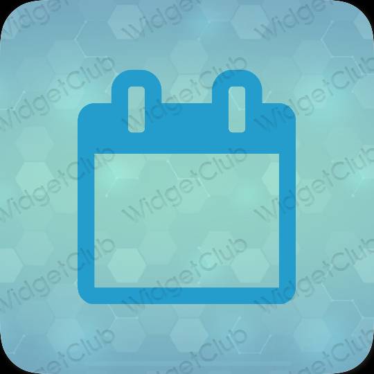 Aesthetic blue Calendar app icons