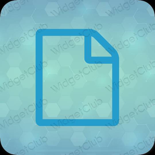 Aesthetic blue Files app icons