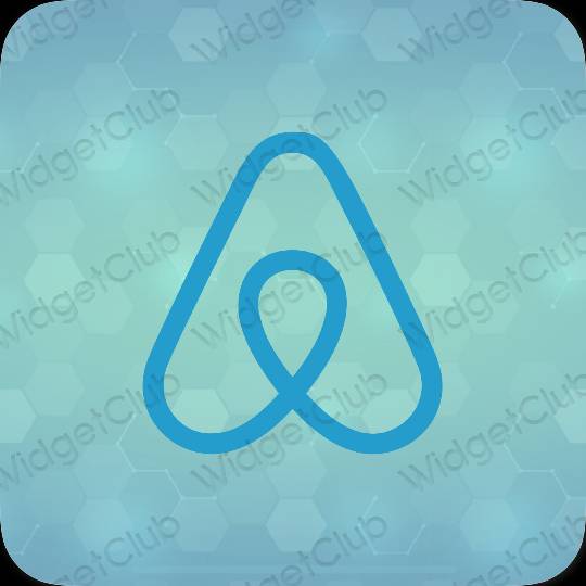 Aesthetic blue Airbnb app icons