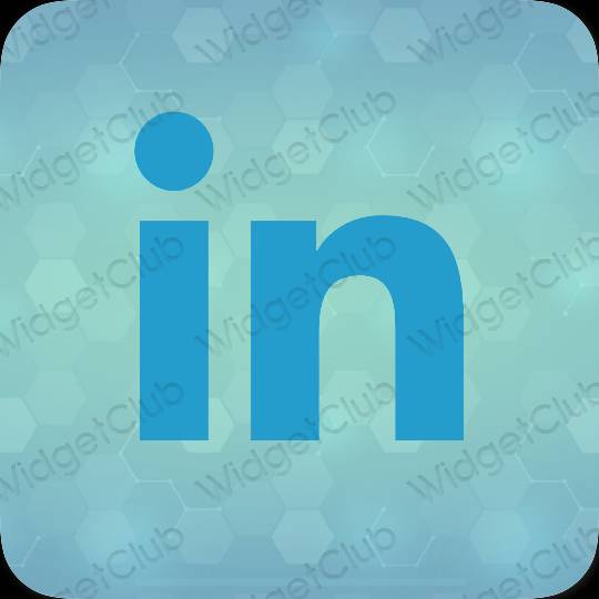 Aesthetic blue Linkedin app icons