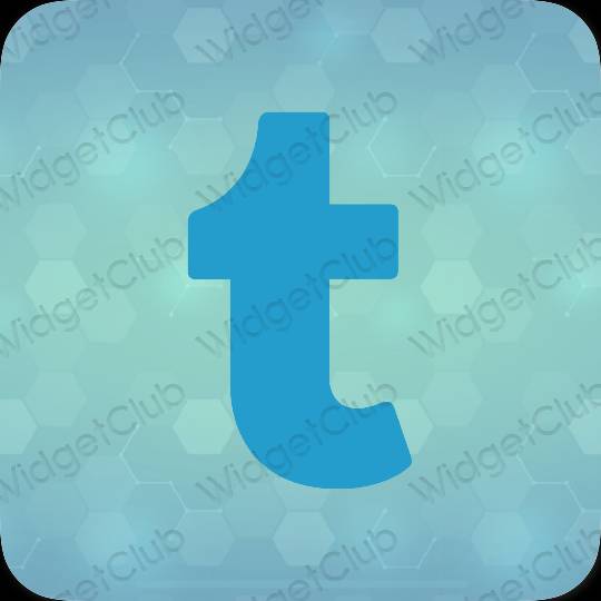 Aesthetic blue Tumblr app icons