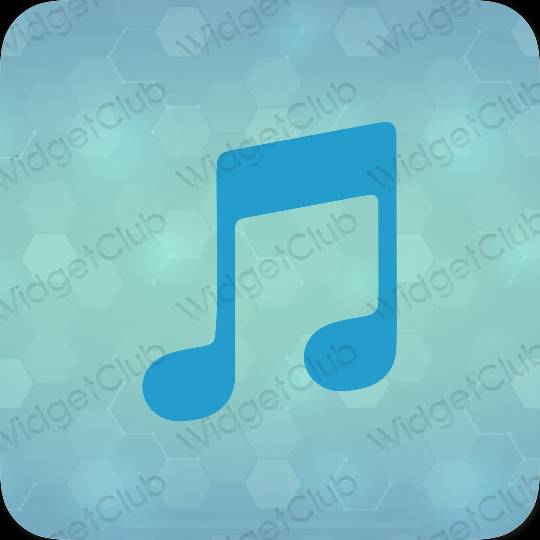 Aesthetic blue Music app icons