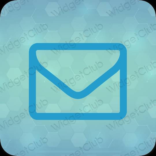 Aesthetic blue Mail app icons